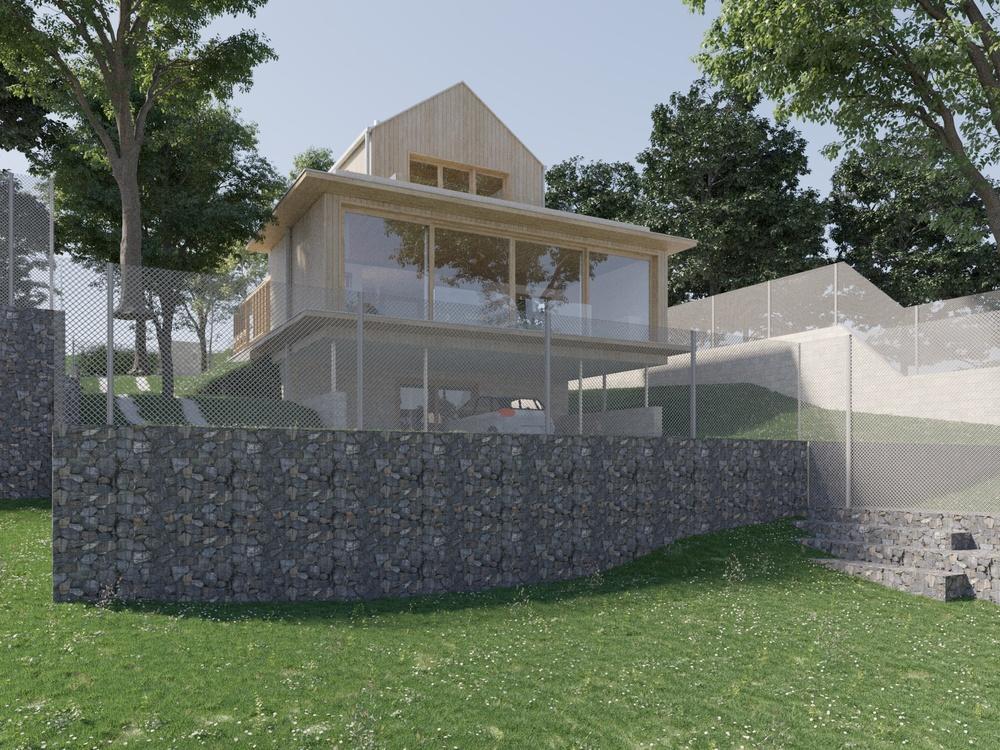 This CLT family residence was designed by Equinox, supporting the sustainability of the project by computational simulations.